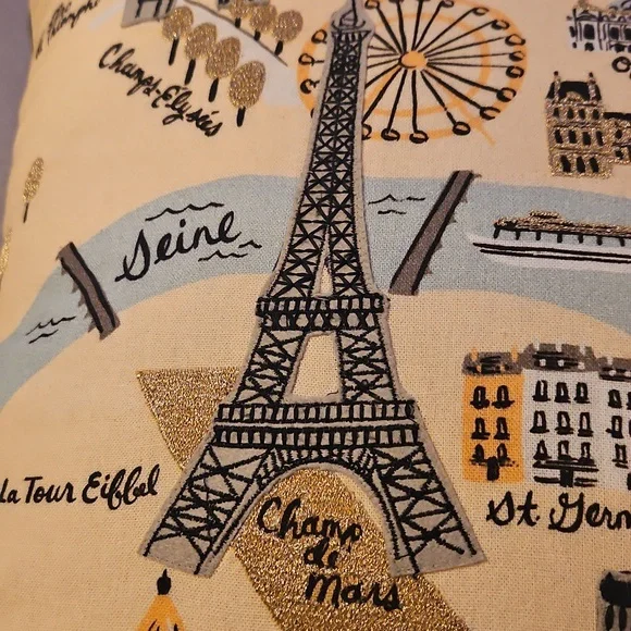 Paris Themed Decorative Pillow - Picture 11 of 15